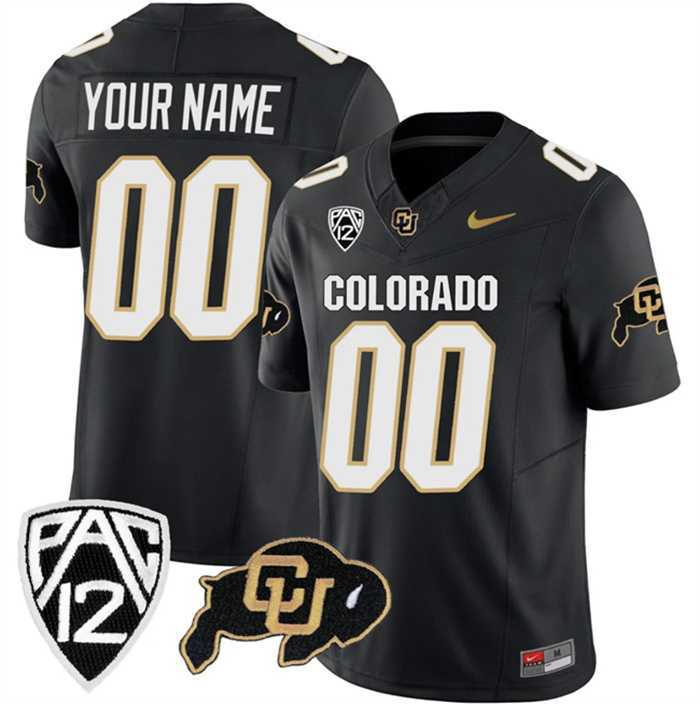 Mens Colorado Buffaloes Active Player Custom Black 2023 F.U.S.E. Stitched Football Jersey->customized ncaa jersey->Custom Jersey